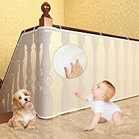 Child Safety Net, Banister Guard for Baby, 3m Fence Mesh Guard Protection Mesh for Kids, Pets and Toy, Rail Balcony Banister Stair Net Safety