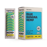 Wraps Natural Herbal Cigarette Rolling Papers 4 Wraps Per Sleeve Pack of 15 (Blue Banana)