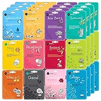 celavi Face Mask Set Korean Beauty Essence Facial Paper Sheet Mask Korea Skin Care Moisturizing 4 Packs of each 12 New flavors K-Beauty Skincare 48 masks in a pack Made in Korea