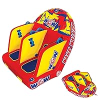 WOW Sports Wake Walker Towable Tube for Boating - 2 Person Towable - Durable Tubes for Boating