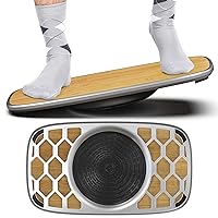 BASE+ Standing Desk Balance Board - Balance Board Standing Desk Safe Easy to Use Non-Distracting Bamboo Aluminum Balance Boards Stay Active While Being Productive with Our balance trainer wobble board