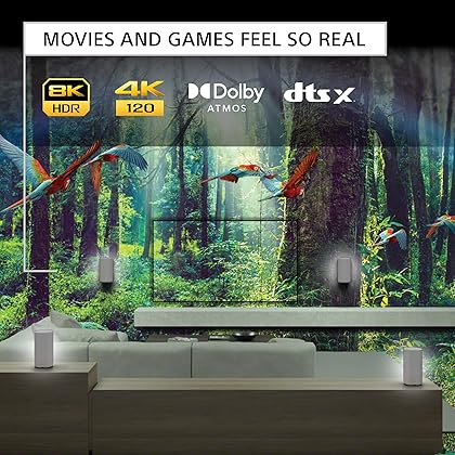 Sony HT-A9 7.1.4ch High Performance Home Theater Speaker System Multi-Dimensional Surround Sound Experience with 360 Spatial Sound Mapping, works with Alexa and Google Assistant,White