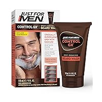Control GX Grey Reducing Beard Wash Shampoo, Gradually Colors Mustache and Beard, Leaves Facial Hair Softer and Fuller, 4 Fl Oz - Pack of 1
