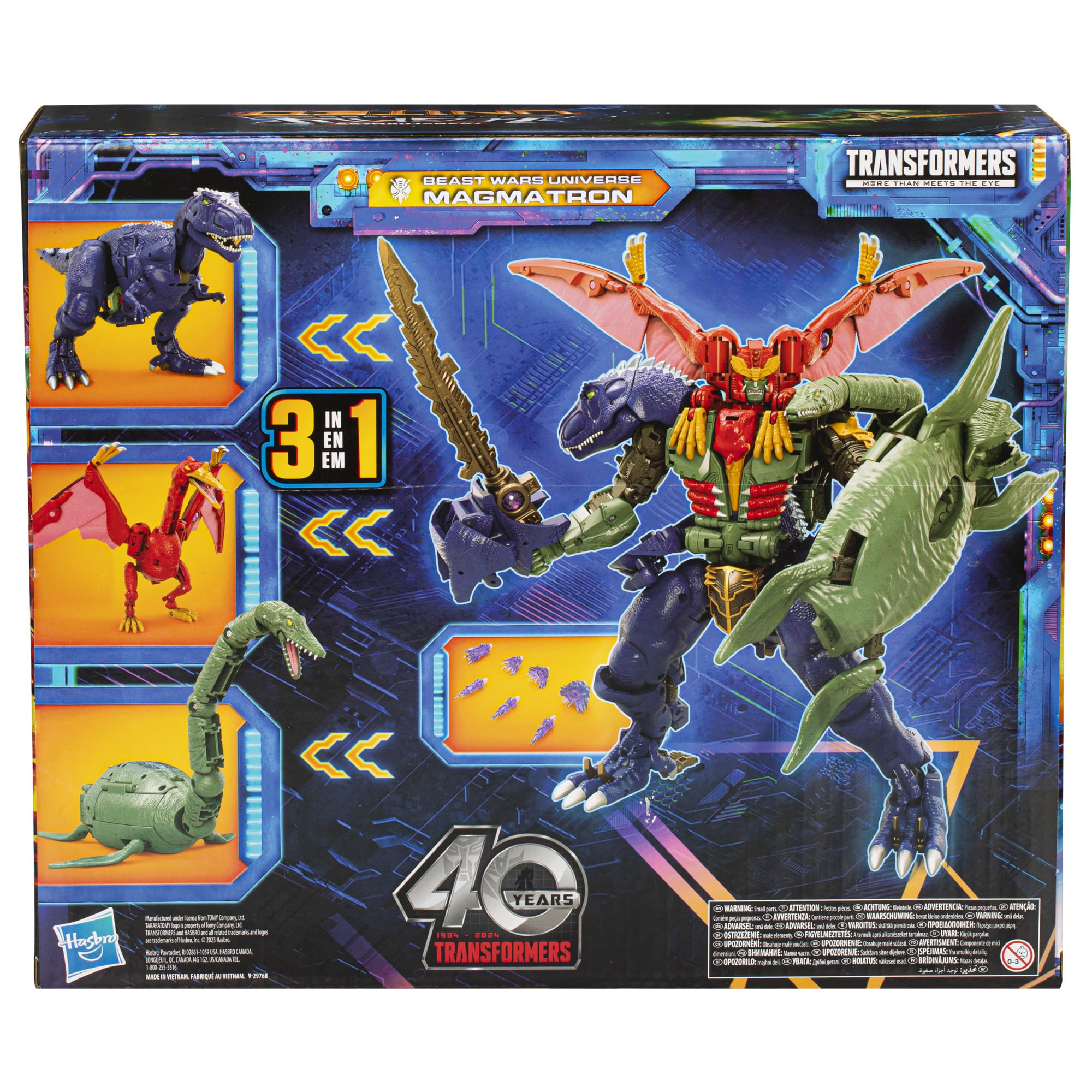 Transformers Legacy United Commander Class Beast Wars Universe Magmatron, 10-inch 3-in-1 Converting Action Figure, 8+