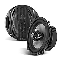 BOSS Audio Systems NX524 Onyx Series 5.25 Inch Car Door Speakers - 300 Watts (per Pair), Coaxial, 4 Way, Full Range, 4 Ohms, Sold in Pairs, Bocinas para Carro
