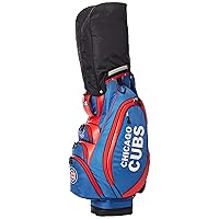 Team Golf MLB Chicago Cubs Victory Golf Cart Bag, 10-way Top with Integrated Dual Handle & External Putter Well, Cooler Pocket, Padded Strap, Umbrella Holder & Removable Rain Hood