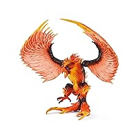 Schleich Eldrador , Lava Monster Mythical Creatures Toys for Kids, Fire Eagle Action Figure with Movable Wings, Ages 7+