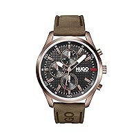 HUGO Men's #Chase 46mm Quartz Multifunction Watch | Water Resistant | Premium Timepiece for Casual Business Wear