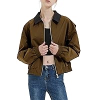 Orolay Women's Casual Jacket Bomber Jackets Zip Up Coat with Dual Pockets