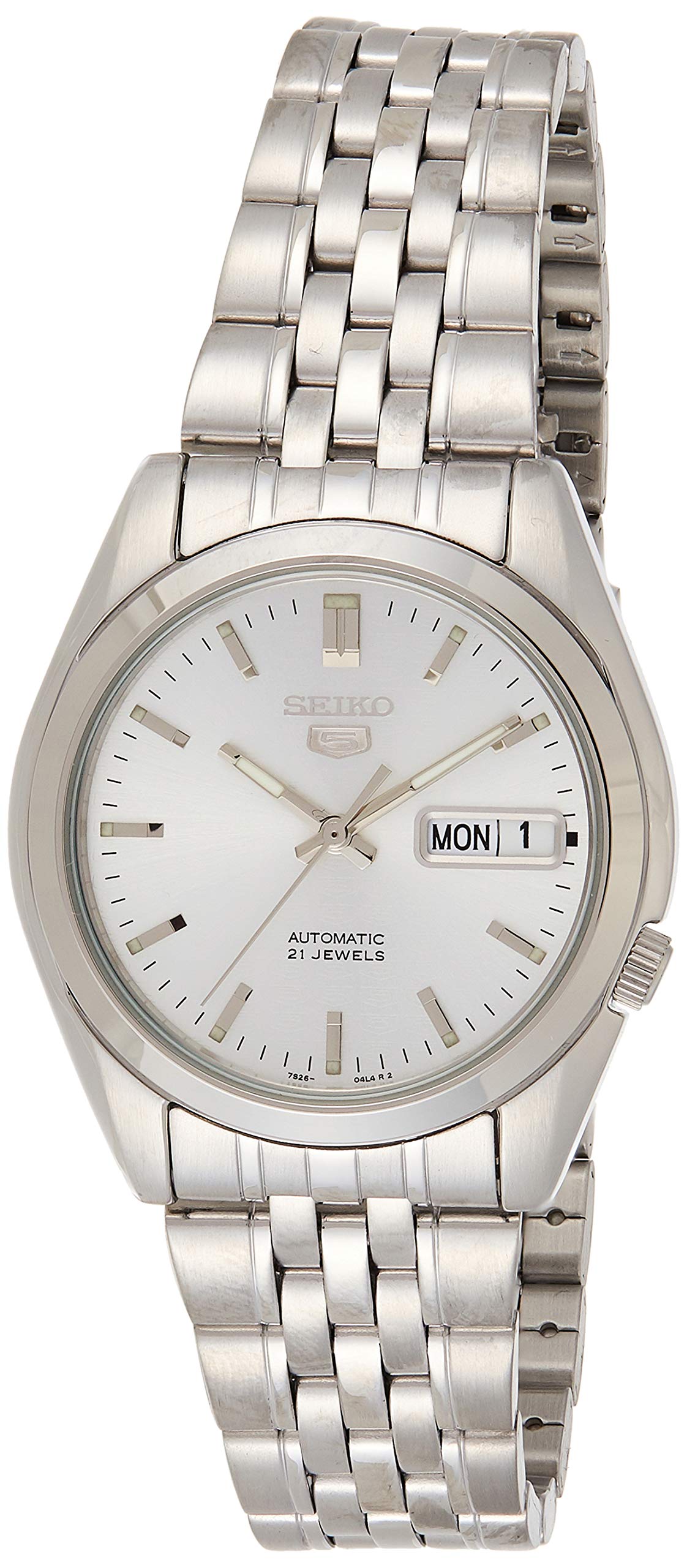 Mua Snk355k 1-5 Seiko Men's Automatic Watch Analogue Watch-White Face-Grey  Steel Bracelet trên Amazon Đức chính hãng 2023 | Fado