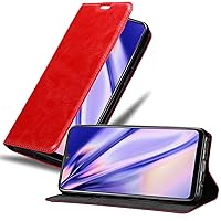 Book Case Compatible with Vivo Y95 in Apple RED - with Magnetic Closure, Stand Function and Card Slot - Wallet Etui Cover Pouch PU Leather Flip