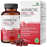 Futurebiotics Antarctic Krill Oil 1000mg with Omega-3s EPA, DHA, Astaxanthin and Phospholipids - Premium Krill Oil Heavy Metal Tested, Non GMO – 90 Softgels (45 Servings)