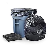 Plasticplace 65 Gallon Trash Bags │ 3.0 Mil │ Black Heavy Duty Garbage Can Liners │ 50” X 48” (50Count)
