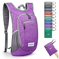 G4Free 10L/15L Hiking Backpack Lightweight Packable Hiking Daypack Small Travel Outdoor Foldable Shoulder Bag(Purple)