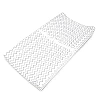 TL Care Printed 100% Cotton Knit Fitted Contoured Changing Table Pad Cover - Compatible with Mika Micky Bassinet, Gray Zigzag, for Boys and Girls