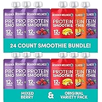 Protein Smoothies Variety Pack and Mixed Berry Bundle