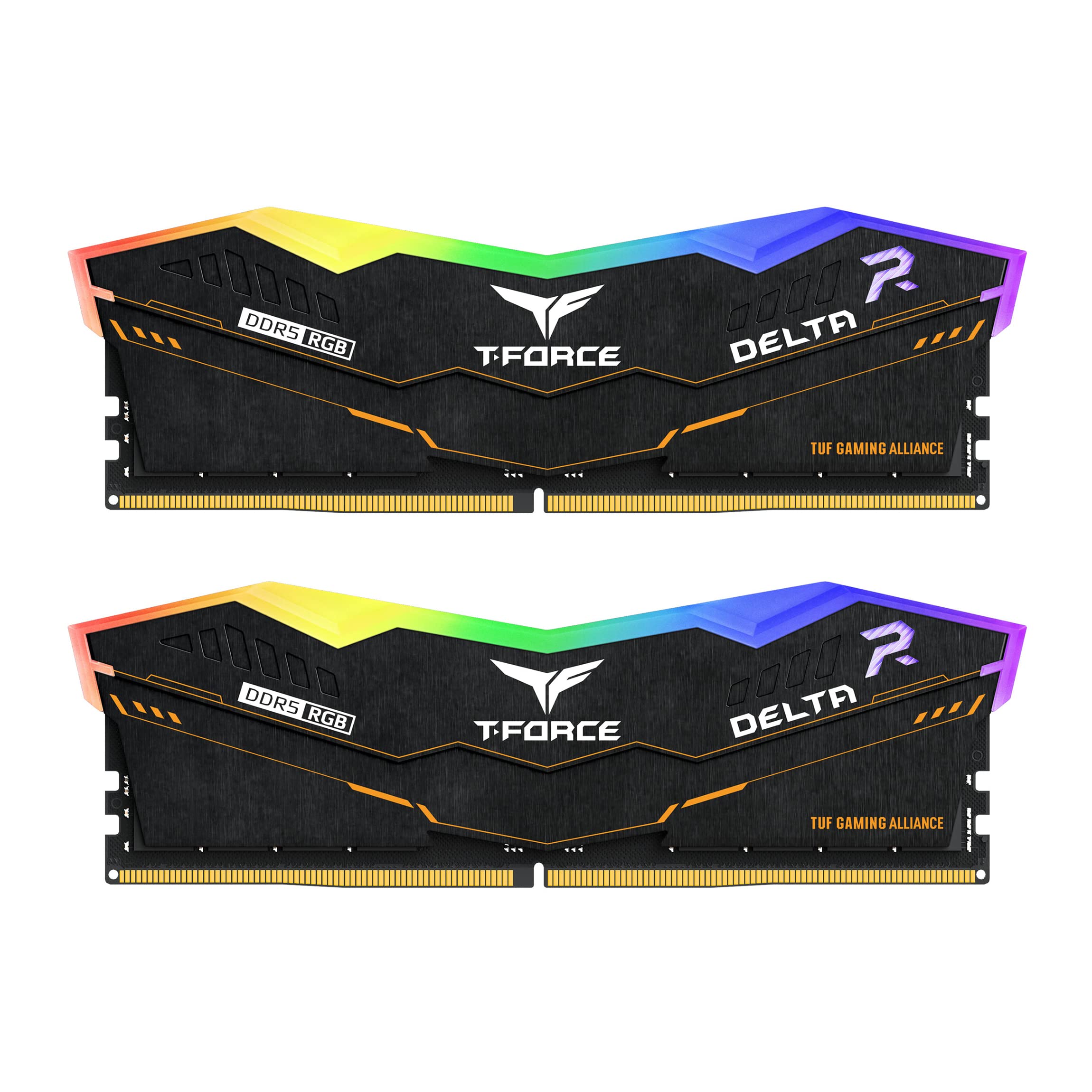 TEAMGROUP T-Force Delta TUF Gaming Alliance RGB DDR5 32GB Kit (2x16GB) 5200MHz (PC5-41600) CL40 Desktop Memory Module Ram (Black) for Z690 - FF5D53...