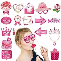 20 Pcs Mother‘s Day Photo Props, Mothers Birthday Photography Posing Kit, Party Decorations for Mothers Day Birthday, DIY Needed
