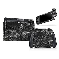 Design Skinz Smooth Black Marble - Skin Decal Protective Scratch-Resistant Removable Vinyl Wrap Kit Compatible with The Nintendo Switch Joy-Cons