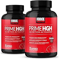 Prime HGH Secretion Activator, 2-Pack, HGH Supplement for Men with AlphaSize to Help Trigger HGH Production, Increase Workout Force, & Improve Performance, 150 Capsules
