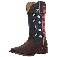 ROPER Womens American Patriotic Square Toe Casual Boots Mid Calf Low Heel 1-2