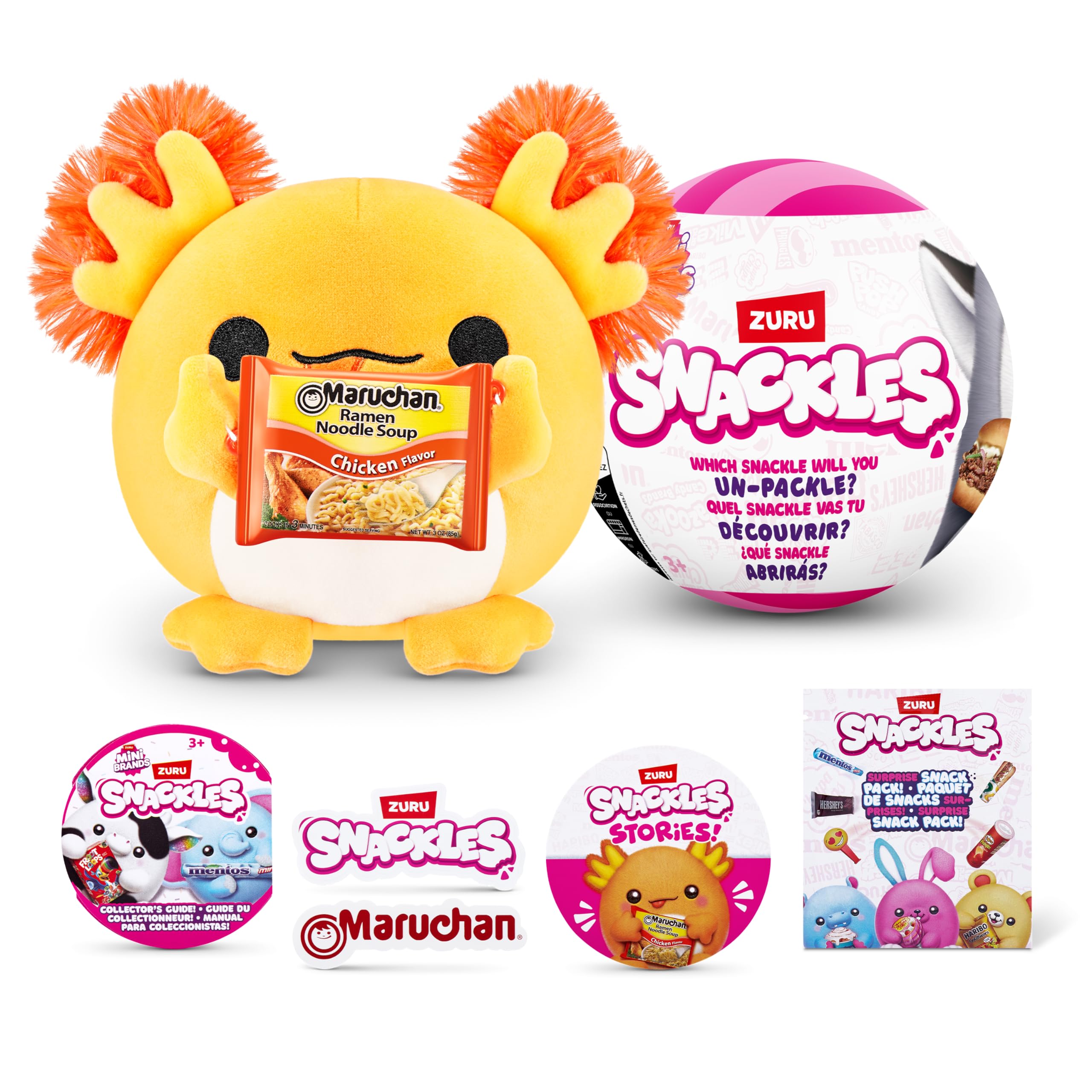 Snackles Mystery Plush 5 inch Squishy Comfort Plush with Licensed Snack Brand Accessory and Animal by ZURU