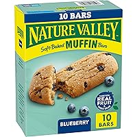 Nature Valley Soft-Baked Muffin Bars, Blueberry, Snack Bars, 1.24 oz, 10 ct