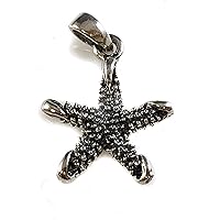 Starfish Sea Star Solid Sterling Silver 925 Pendant