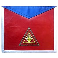 26th Degree Scottish Rite Apron - Red & Blue with White Borders