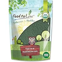 Food to Live Organic Chlorella Powder, 4 Ounces — Non-GMO, Kosher, Raw Green Algae, Vegan Superfood, Bulk, Pure Vegan Green Protein, Rich in Vitamins and Minerals, Great for Drinks, Broken Cell Wall