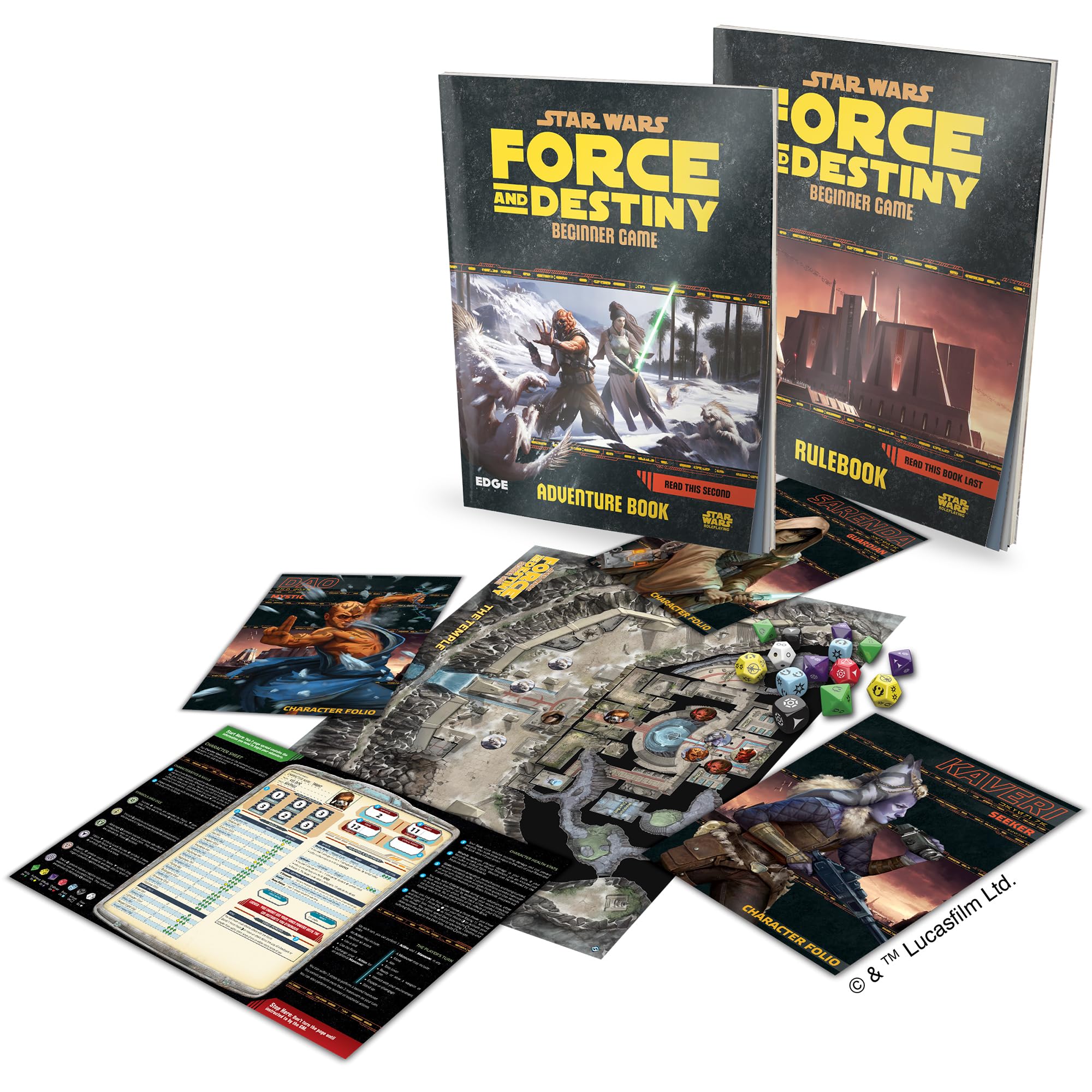 EDGE Studio Star Wars - Force and Destiny: Beginner Game Ignite Your Lightsabers and Discover Your Force Destiny! Sci-Fi Roleplaying Game, Ages 10+, 3-5 Players, 1 Hour Playtime, Made