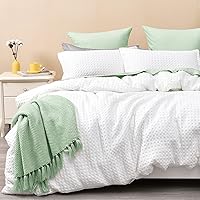 PHF 100% Cotton Waffle Duvet Cover Queen, Ultra Soft Cozy Duvet Cover Set for All Season, Comfy Skin-Friendly Luxury Decorative Textured Comforter Cover with Pillow Shams, 90