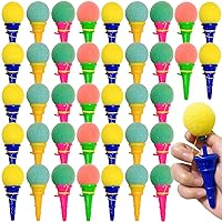 36 Pcs Ice Cream Shooters Toy,4 Inch Ice Cream Ball Toy,Mini Ice Cream LauncherCream, Foam Ball Launcher Cone Sponge Balls for Carnival Prize,Party Favors,Goody Bag Filler Kids,Children Gifts
