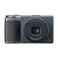 Ricoh GR IIIx Urban Edition, Metallic Gray Body with Navy Blue Ring, Digital Compact Camera with 24MP APS-C Size CMOS Sensor, 40mmF2.8 GR Lens (in The 35mm Format)