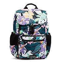 Vera Bradley Women's Recycled Lighten Up Reactive Daytripper Backpack, Island Floral, One Size