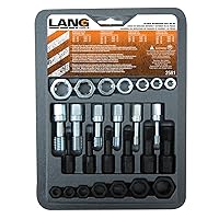 Lang Tools 2581 26-Piece Thread Restorer Tap and Die Set, black