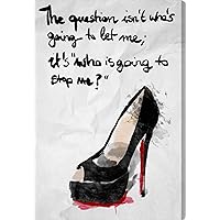 Oliver Gal 10487_10x15_CANV_XHD Olivergal 'Who's Going to Stop Me' Canvas Art Wall Art, White, 10.0x15.0x1.5