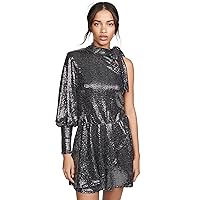 Black Halo Women's One Sleeved Draped Mini