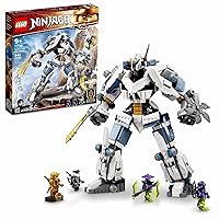 LEGO NINJAGO Legacy Zane’s Titan Mech Battle, 71738 Action Figure Ninja Toy with Golden Jay Minifigure and Ghost Warriors, Gifts for Kids, Boys & Girls
