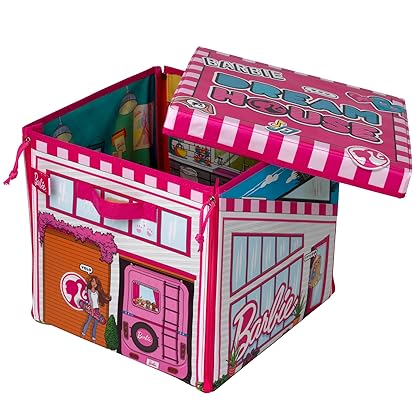 Barbie ZipBin 40 Doll Dream House Toy Box and Playmat, Styles May Vary