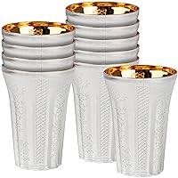 Silver Plastic Kiddush Cups (Pack of 10) - 5.5 Oz. - Elegant Design, Perfect for Shabbat, Passover, Jewish Holidays, & Special Occasions