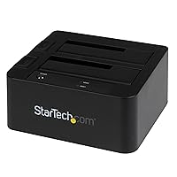 StarTech.com Dual-Bay USB 3.0 / eSATA to SATA Hard Drive Docking Station, External 2.5/3.5