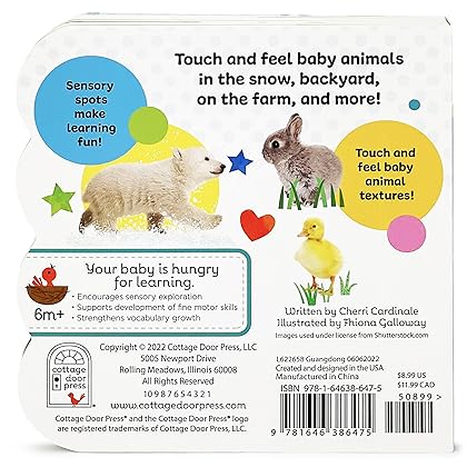 Touch & Feel Baby Animals - Children's Board Book for Babies & Toddlers, Ages 1-3