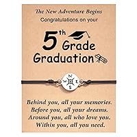 Tarsus Graduation Gifts 2024 Compass Bracelets for Women Men Her Him, 5th Grade, 8th Grade, High School, Middle School, College, Master Degree, PhD