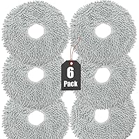 6 Pack Mop Cloth Pads Replacement for Dreame L10s Ultra/L10 Ultra Robot Vacuum Cleaner Parts, Wet Mopping Pads Compatible with Dreametech L10s Ultra / L10 Ultra, Reusable and Washable Accessories