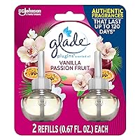 PlugIns Refills Air Freshener, Scented and Essential Oils for Home and Bathroom, Vanilla Passion Fruit, 1.34 Oz, 2 Count