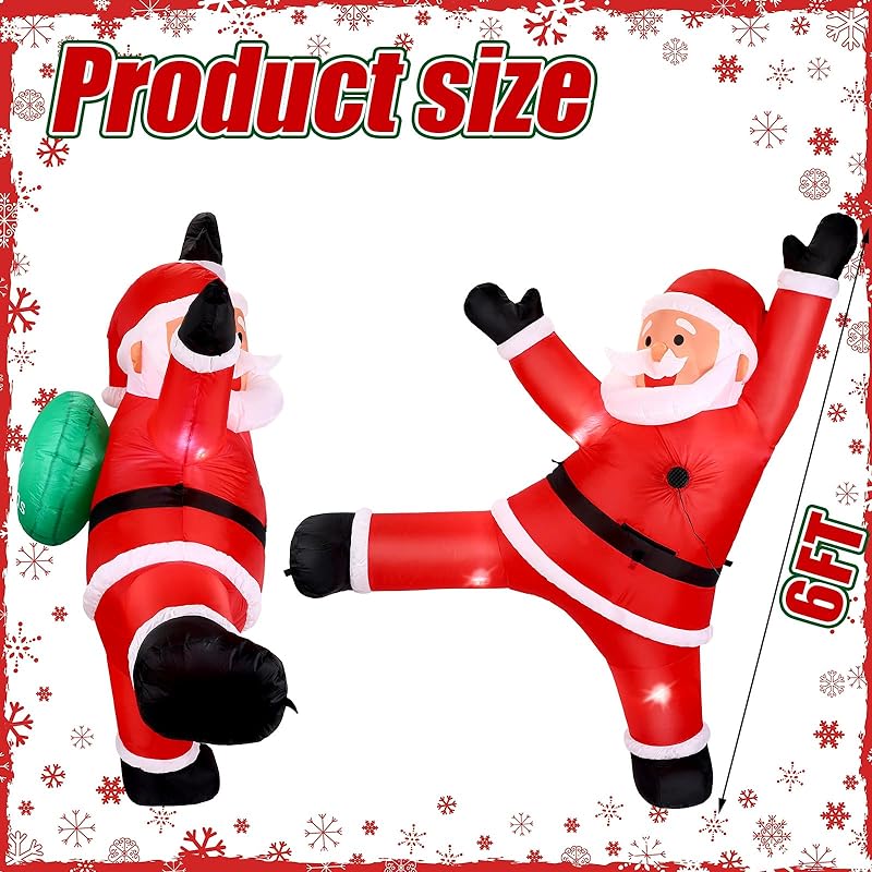 Mua Santa Christmas Inflatable 5.9 Ft Large Christmas Santa Claus ...
