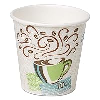 Dixie PerfecTouch 10 oz. Insulated Paper Hot Coffee Cup by GP PRO (Georgia-Pacific), Coffee Haze, 5310DX, 500 Count (25 Cups Per Sleeve, 20 Sleeves Per Case)