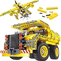 STEM Engineering Toys  Dump Truck Building Set with Remote Control, Fun  Educational Construction Toy for Boys and Girls Ages 6 7 8 9 10-12 Year Old  and up, Best Toy Gift for Kids, Activity Game