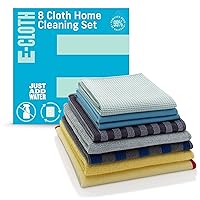 Home Cleaning Set, Premium Microfiber Cleaning Cloth, Household Cleaning Tools & Supplies for Dusting, Bathroom, Kitchen & Cars, Washable & Reusable, 100 Wash Guarantee, 8 Piece Set